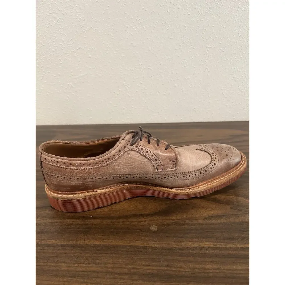 Allen‎ Edmonds Shannon Drive Shoes Mens Size 11.5 B Tan Leather Wingtip Oxford